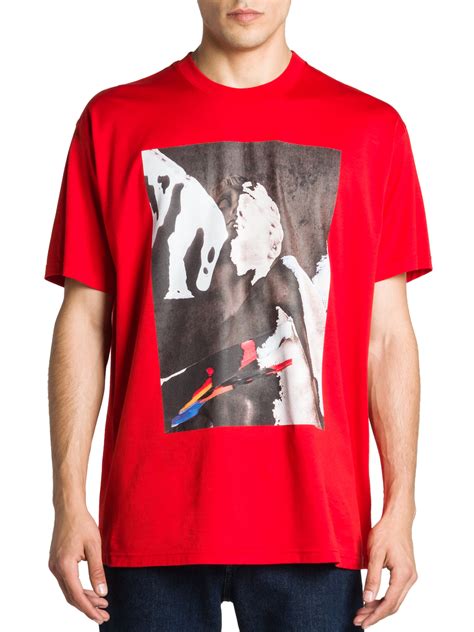 mens red givenchy t shirt|givenchy graphic crewneck t shirt.